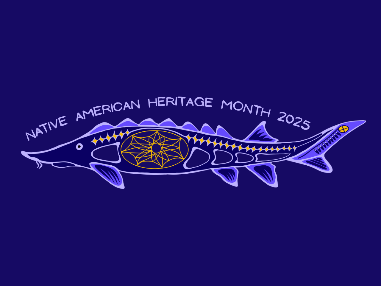 Illustration of a sturgeon